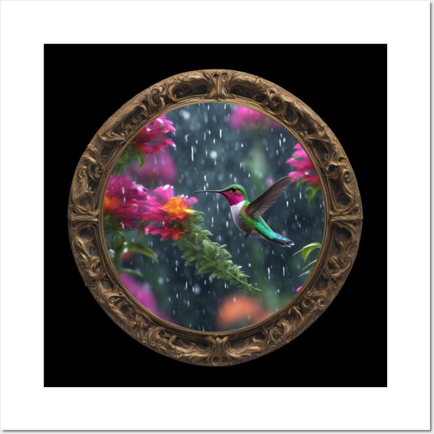 Framed Hummingbird 002 Wall Art by PDA Southend